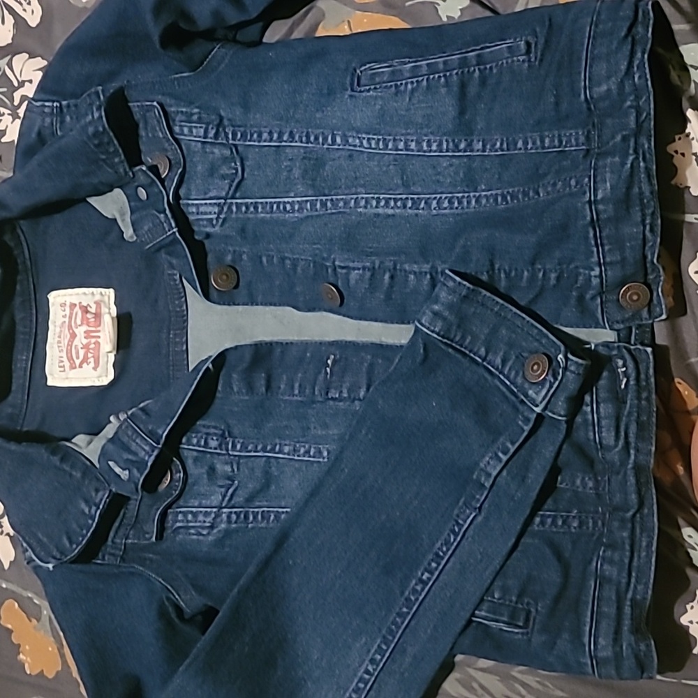 Levi Strauss Dark Denim L Jacket Girls